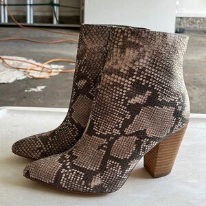Snakeskin Booties